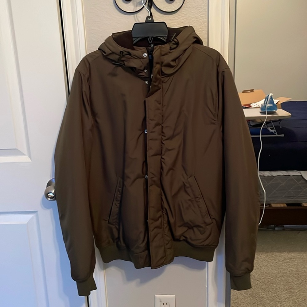 H&M Green Hooded Jacket Medium Size